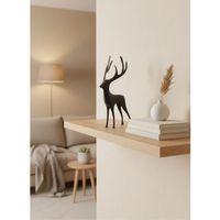 Geyik Figürü Gri Modern Salon Ve Raf Dekoru
