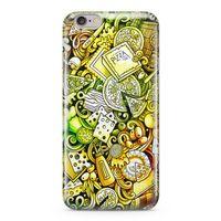 Apple iPhone 6 Plus - 6S Plus Kılıf Pizza Doodle Arka Kapak Koruma Desenli Full Koruyucu