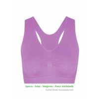 Alışveriş Meydanı Kadın Mürdüm Pedsiz Likralı Sporcu Sütyeni Büstiyeri