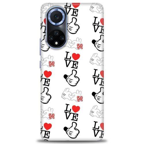 Huawei Nova 9 Kılıf HD Baskılı Kılıf - Love Mickey + Tam Ekran Koruyucu