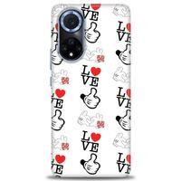 Huawei Nova 9 Kılıf HD Baskılı Kılıf - Love Mickey + Tam Ekran Koruyucu