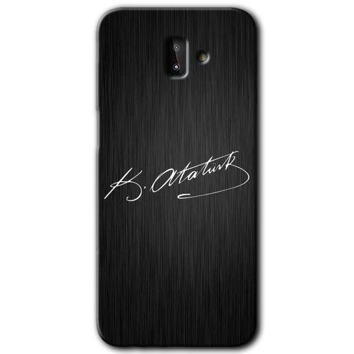 Potkal Hediye Fabrikası Samsung Galaxy J6 Plus Kılıf HD Desen Baskılı Arka Kapak - İmza Atatürk