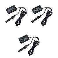 3 Adet Dijital Ekran Sıcaklık Ve Nem Ölçer - Termometre Higrometre Kuluçka