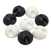 Siyah Beyaz Kablo Sabitleme Klipsi 10'lu