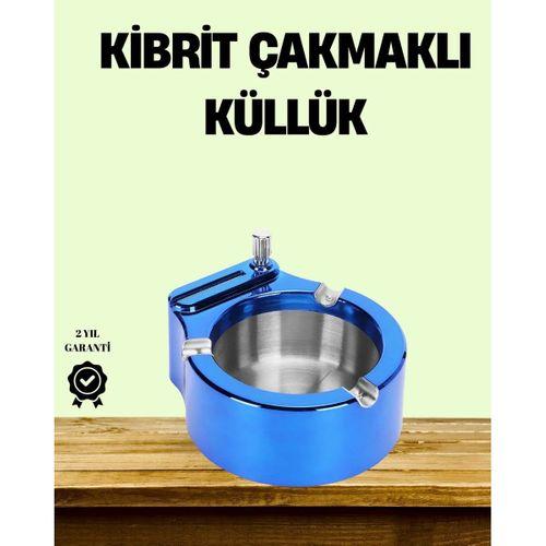 Çakmaklı Küllük Paslanmaz Çelik Şık Masa Aksesuarı