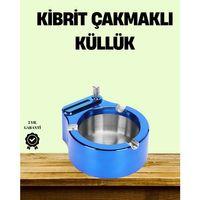 Çakmaklı Küllük Paslanmaz Çelik Şık Masa Aksesuarı