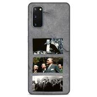 Samsung Galaxy S20 Kılıf Atatürk (12) Koruyucu Silikon Gri