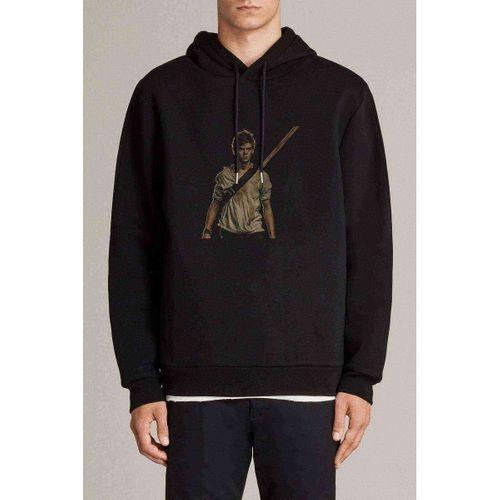 The Maze Runner Newt Baskılı Siyah Erkek Kapşonlu Sweatshirt