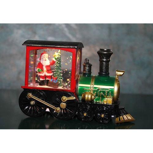 Trenli Yılbaşı Işıklı Kar Küresi