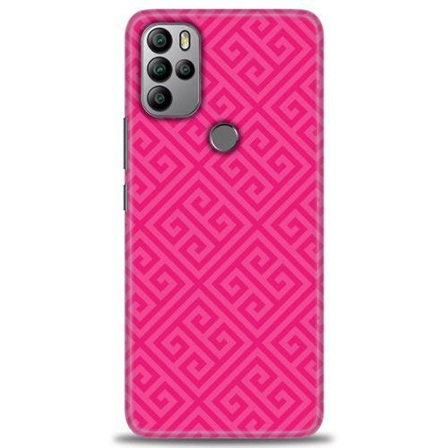 General Mobile GM 21 Pro Kılıf HD Baskılı Kılıf - Pembe Mozaik + Tam Ekran Koruyucu