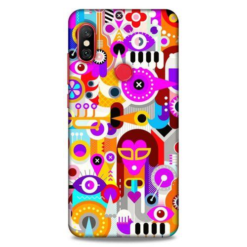 Lopard Xiaomi Redmi Note 6 Pro Uyumlu Kılıf Soyut Sanat (20) Desenli Koruyucu Kılıf