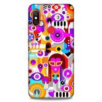 Lopard Xiaomi Redmi Note 6 Pro Uyumlu Kılıf Soyut Sanat (20) Desenli Koruyucu Kılıf