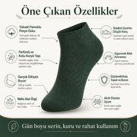 Erkek Pamuklu Patik Çorap 5'li 39-44 | Dikişsiz Burun, Koku Karşıtı, Nefes Alan Sneaker