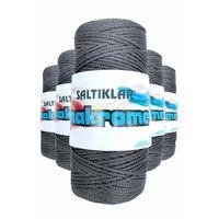 5 Adet Polyester Makrome İpi 420 Koyu Gri 100 gr