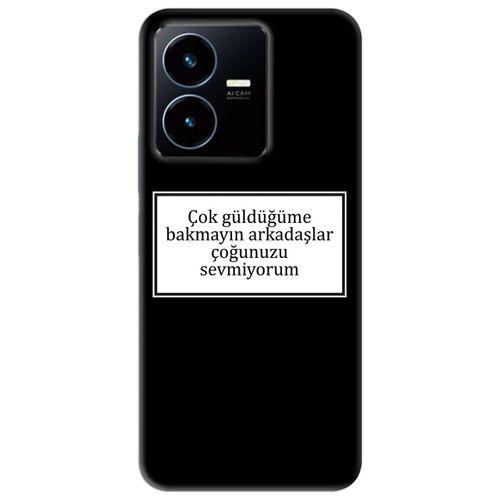 Vivo Y22s Kılıf HD Yazı Baskılı Silikon Arka Kapak - Yazı 15