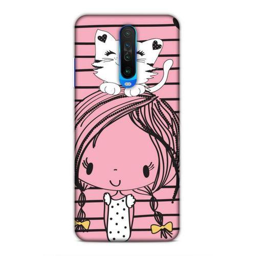 Xiaomi Redmi K30 5G Uyumlu Kılıf Face'X 24 Darbe Emici Kılıf Kedili Kız