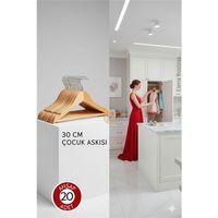 20'li Lüks Masif Ahşap Çocuk Askı Seti - Elena Rostova Stil Seçkisi - 30 cm