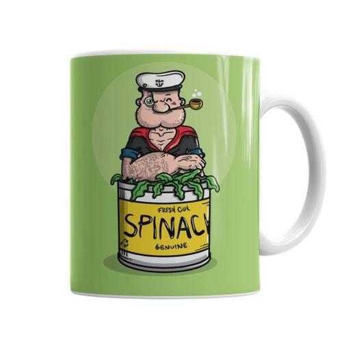 Popeye Spinach Temel Reis Kupa Bardak Porselen