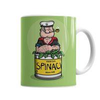 Popeye Spinach Temel Reis Kupa Bardak Porselen