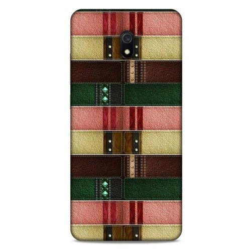 Xiaomi Redmi 8A Kılıf Patchwork (41) Tank Kılıf Koyu Yeşil Pembe