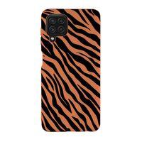 Galaxy M32 Uyumlu Zebra Pattern Desenli Premium Silikonlu Lansman Telefon Kılıfı