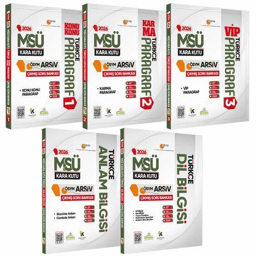 2026 MSÜ Türkçe Kara Kutu ÖSYM Çıkmış Soru Bankası 5li Altın Set Konu Özetli Dijital Çözümlü