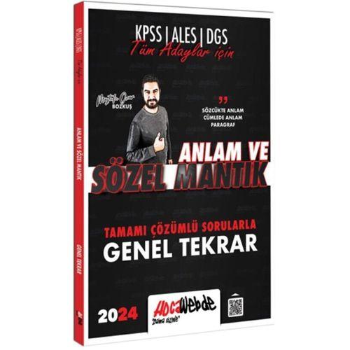 2024 Tüm Adaylar İçin Sözele Mantık Tamamı Çözümlü Sorularla Genel Tekrar Hocawebde Yayınları