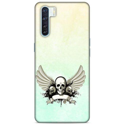 Lopard Oppo A91 Uyumlu Kılıf Tattoo's (8) Baskılı Kılıf Yeşil Beyaz
