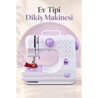 Ayak Pedallı Dikiş Makinesi Beyaz Lila Mini Tasarım