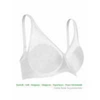 Alışveriş Meydanı Kadın Beyaz Dantelli Toparlayıcı Küçültücü Balenli Minimizer Sütyen