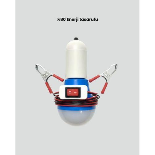 Timsah Kıskaçlı 12v Led Ampul Kamp Ve Acil Durum Lambası