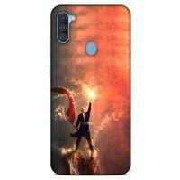 Samsung Galaxy A11 Kılıf Atatürk (44) Tough Armor Kılıf Alev Kırmızı