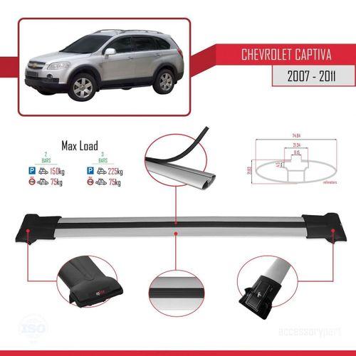 Chevrolet Captiva 2007-2011 Arası ile uyumlu FLY Model Ara Atkı Tavan Barı GRİ