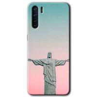 MRCİLETİSİM Oppo A91 Kılıf Kapak - Rio +Hayalet Ekran Yandan Gözükmez