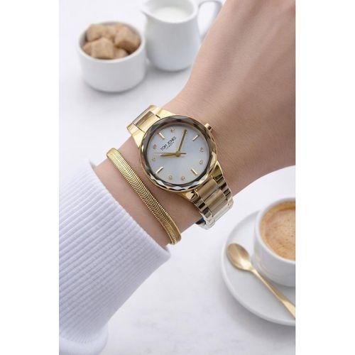 Tom Jones Çelik Kordon 2 Yıl Garantili 3 Atm Suya Dayanıklı Kadın Kol Saati+Bileklik BTJ.10063.2