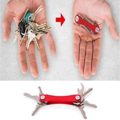 Zhltools Pratik Akılllı Anahtarlık Anahtar Düzenleyici Kompakt Aparat Kırmızı