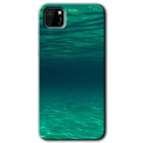 MRCİLETİSİM Huawei Y5P Kılıf HD Desen Baskılı Arka Kapak + Temperli Cam - Derin Deniz