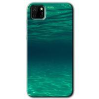 MRCİLETİSİM Huawei Y5P Kılıf HD Desen Baskılı Arka Kapak + Temperli Cam - Derin Deniz
