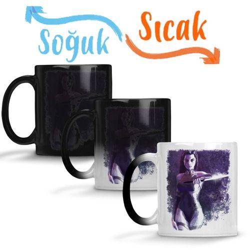Psylocke Sihirli Kupa Bardak Porselen