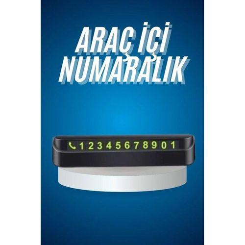 Araç İçi Numaratör Numaralık Oto Cam Kartı Fosforlu Numaratör