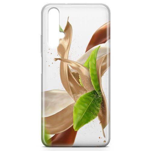 Honor View 20 Kılıf Süt Çay Nane Arka Kapak Koruma Desenli Full Koruyucu