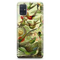 Samsung Galaxy A51 Kılıf Suluboya Trochilus Arka Kapak Koruma Desenli Full Koruyucu