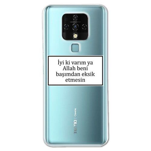 Tecno Camon 16 Kılıf HD Yazı Baskılı Silikon Arka Kapak - Yazı 11