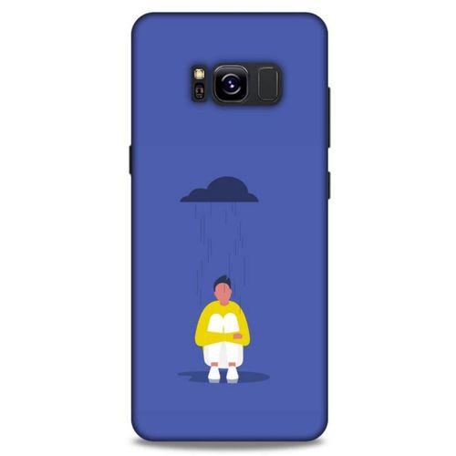 Samsung Galaxy S8 Kılıf Depresyon (21) Koruyucu Kapak Kahve Gold