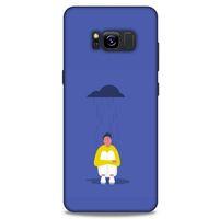 Samsung Galaxy S8 Kılıf Depresyon (21) Koruyucu Kapak Kahve Gold