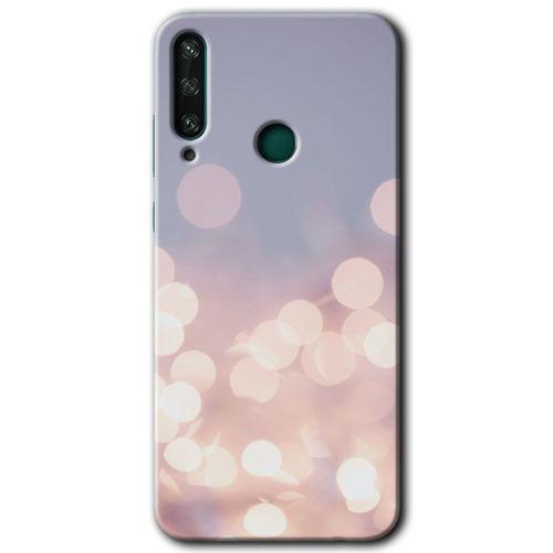 Huawei Y6P Kılıf Baskılı Kapak - Blur Lights +Tam Kaplayan Mat Seramik