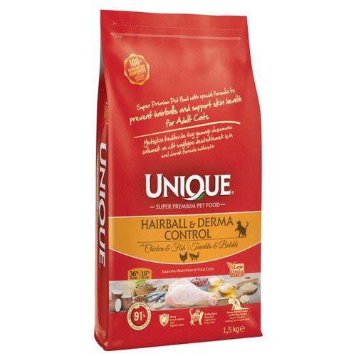 Unique Derma & Hairball Control Deri Ve Tüy Sağlığı Kedi Maması 1,5 kg