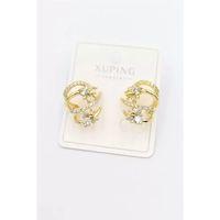 Taşlı Çoklu Görünümlü Küpe - Altın