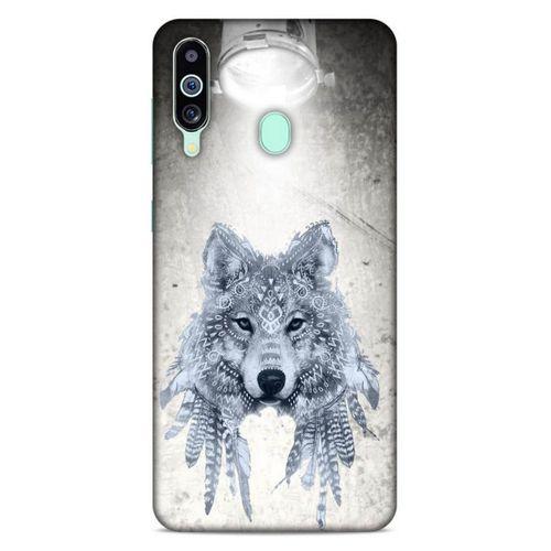 Lopard Samsung Galaxy M40 Uyumlu Kılıf Tattoo's (48) Bumper Kılıf Kızılderili Kurt