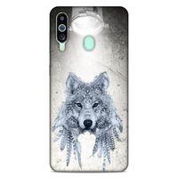 Lopard Samsung Galaxy M40 Uyumlu Kılıf Tattoo's (48) Bumper Kılıf Kızılderili Kurt
